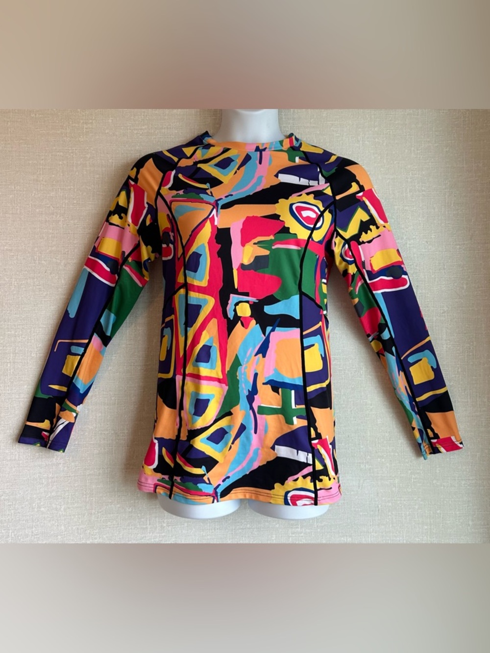 OOSA Clothing Base Layer Woman Long Sleeve Top Size XL Multi Color